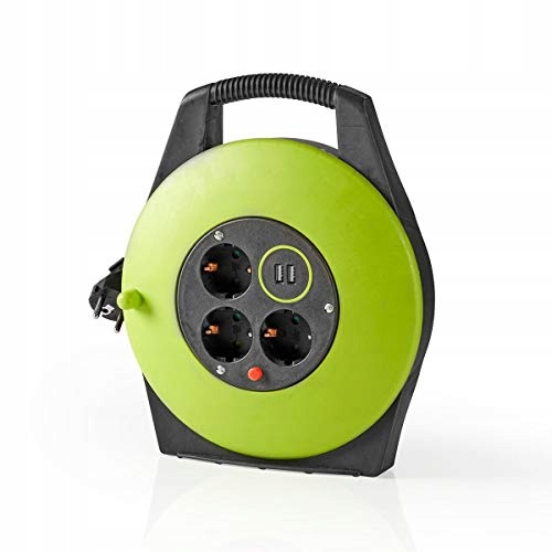 NEDIS Przedłużacz Bębnowy 10m 3000W 16A Zielony Czarny 230V 50/60Hz — miniatura 4
