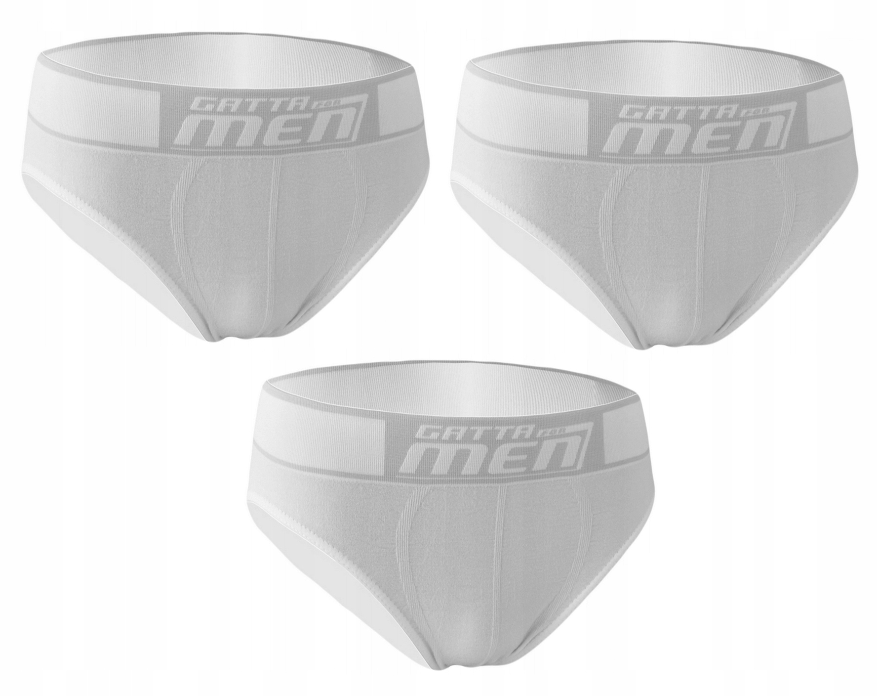 

3X Gatta Bawełna Slipy Męskie White M