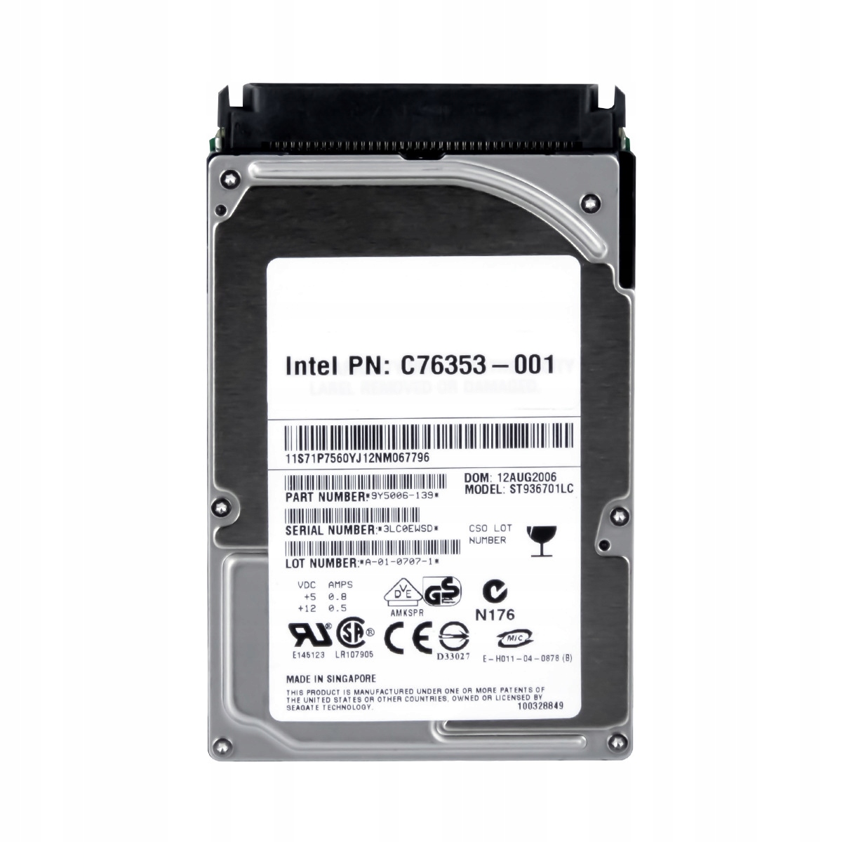 Intel C76353-001 36.4GB 10K 8MB Scsi 2.5'' ST936701LC