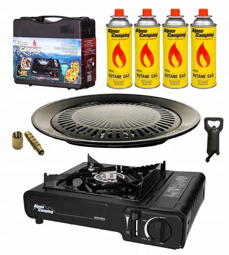 

Kuchenka Turystyczna gazowa Grill +4 x Gaz Alpen
