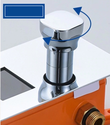 BATERIA PODTYNKOWA CHROM Z WYŚWIETLACZEM Kolor chrom