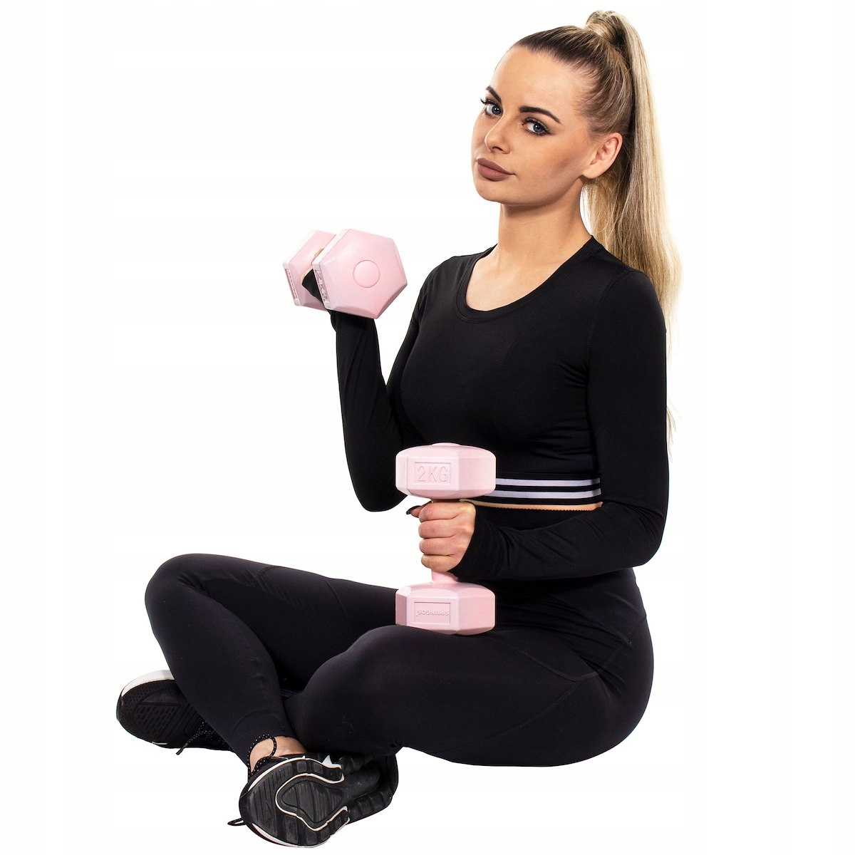 HANTLE 2x2kg ZESTAW CIĘŻARKI HANTELKI DO ĆWICZEŃ W DOMU HEKSAGONALNE Uchwyty nie