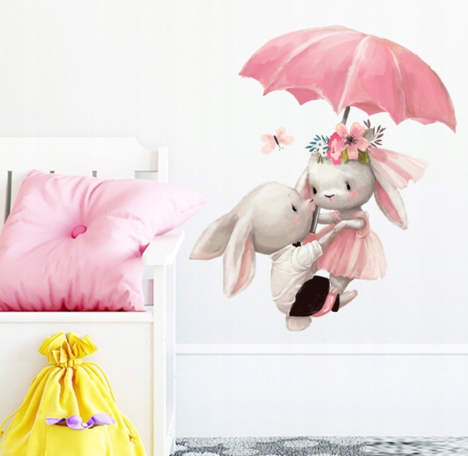 

Naklejki na ścianę króliczki balony itp