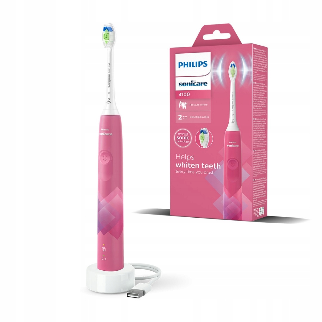 Philips Sonicare Seria 4100 szczoteczka soniczna różowa HX3689/41