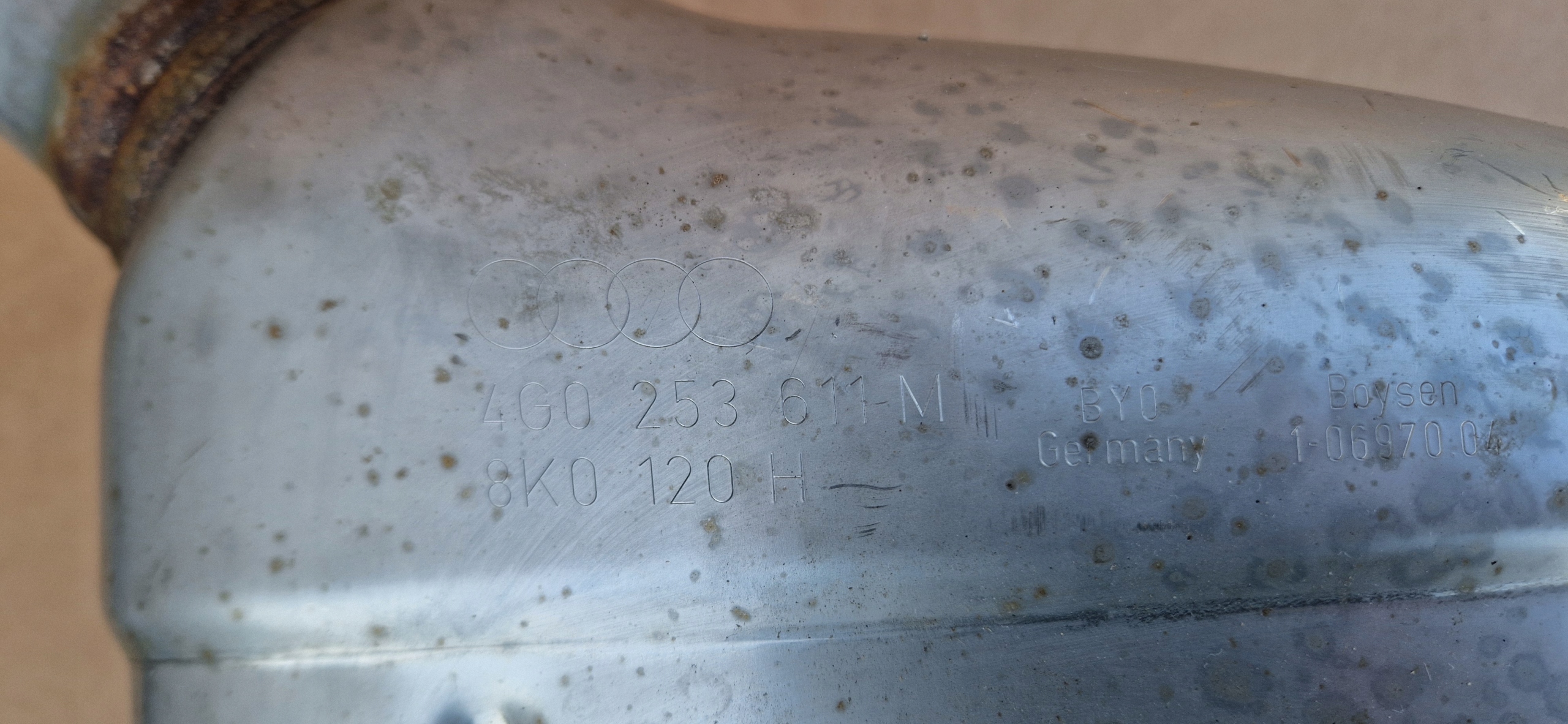 Échappement TLUMIK AUDI A6 C7 4G0253611M Original Neuf