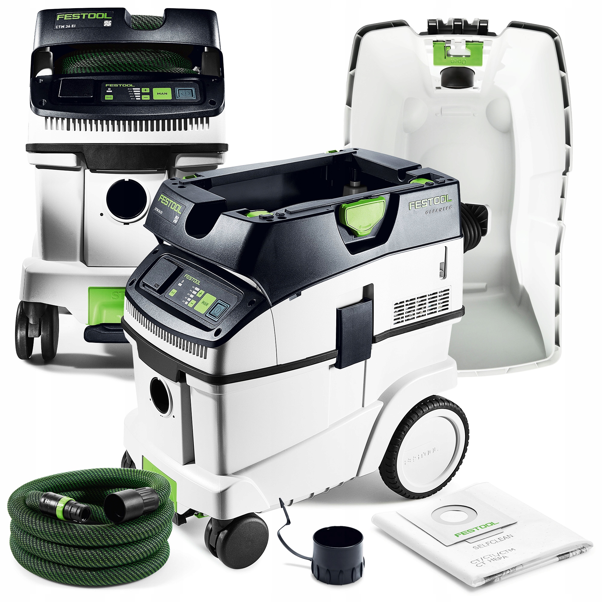 Festool Odkurzacz Ctm 36 Ei Mocny Gładki Wąż Ssący Worek Selfclean 577924