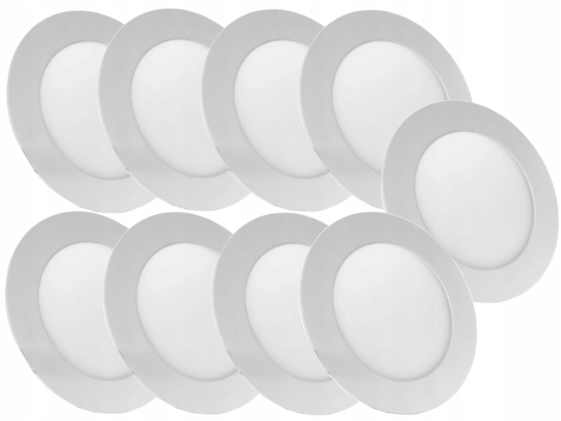 9x Lampa Závěsná stropní lampa Panel Slim Led 6W Barva Studená 6500K