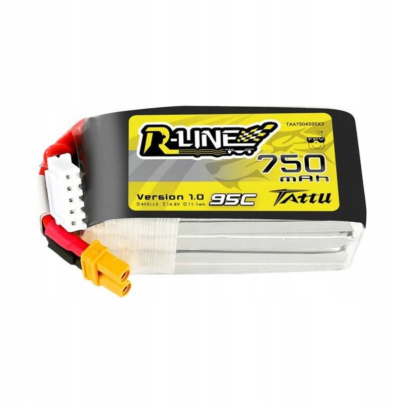 TATTU R-LINE AKUMULATOR BATERIA LITOWO-POLIMEROWA LIPO 750MAH 14.8V 95C