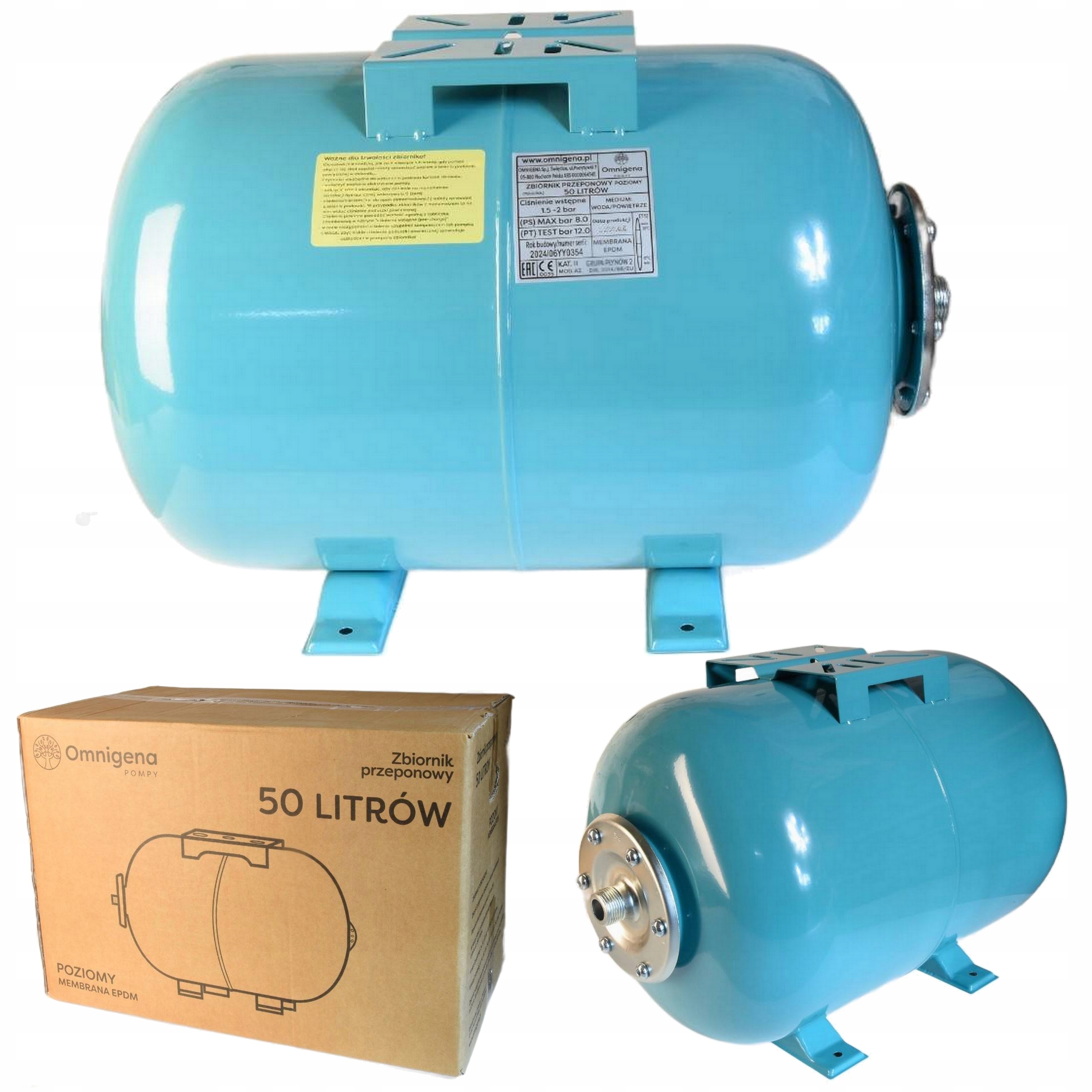 Hydroforová Nádrž 50 L Membránová Bublina Na Vodu Čerpadla Horizontálna Omnigena