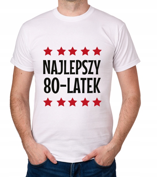 

koszulka Najlepszy 80-LATEK 80 Urodziny prezent
