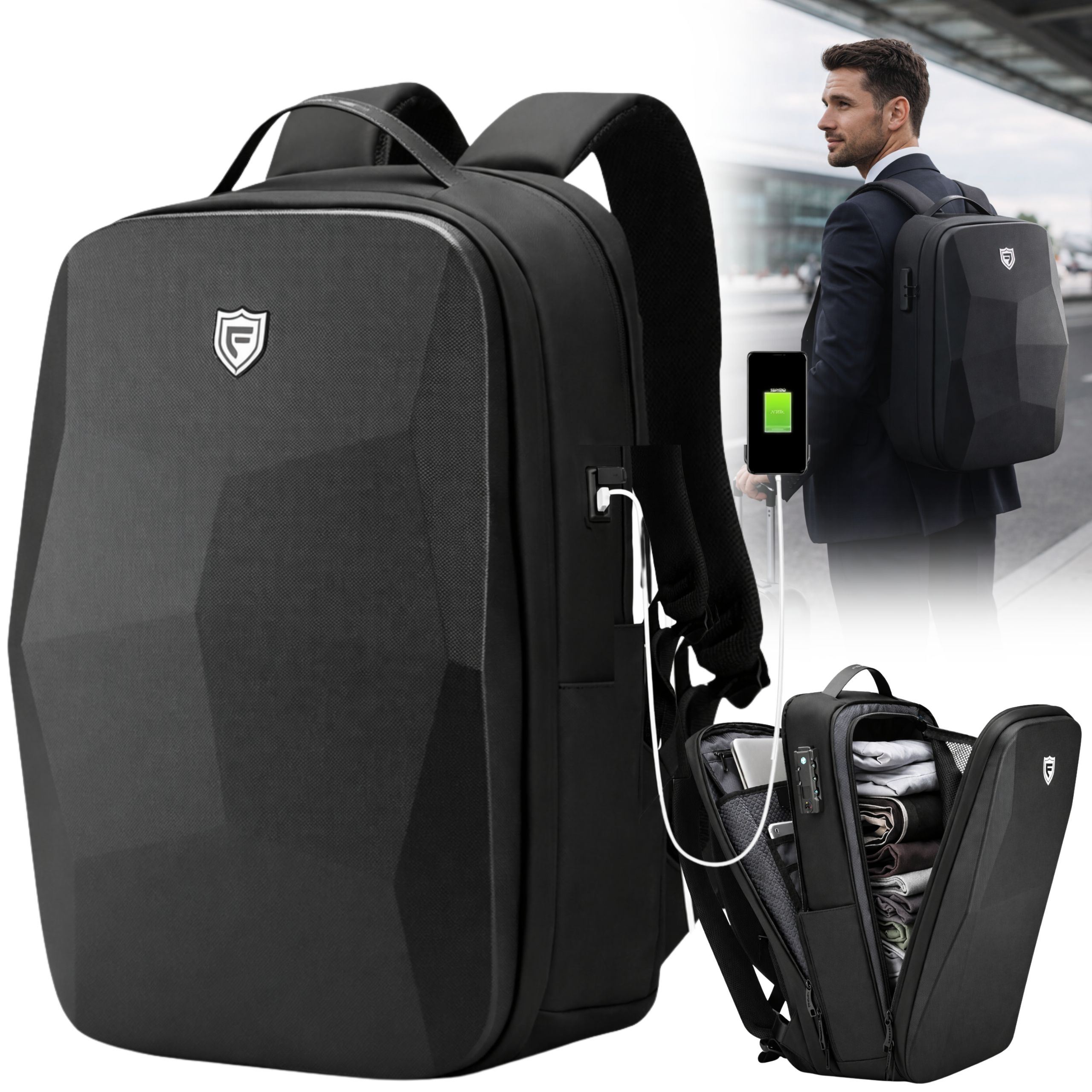 Batoh Taška Na Notebook Pánská 17 XXL Obchodní Škola Usb Tsa Fenruien