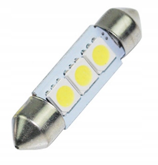 Czerwona Żarówka C5W 3 Diody Led 5050 C10W Rurka 1SZT. 41 41MM 42 (długa)