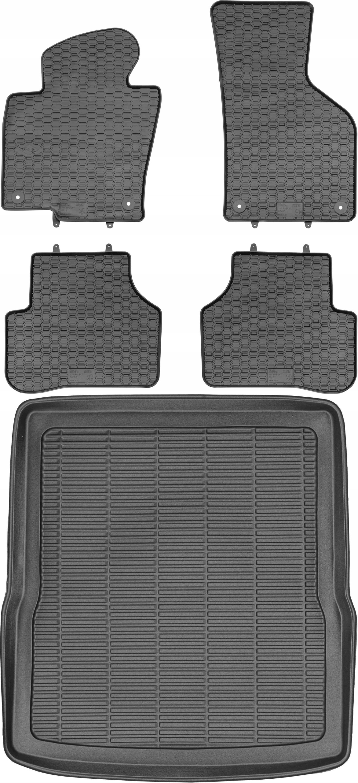 Vw Passat B6 Kombi 06-10 Gumové stierače rohož batožinového priestoru