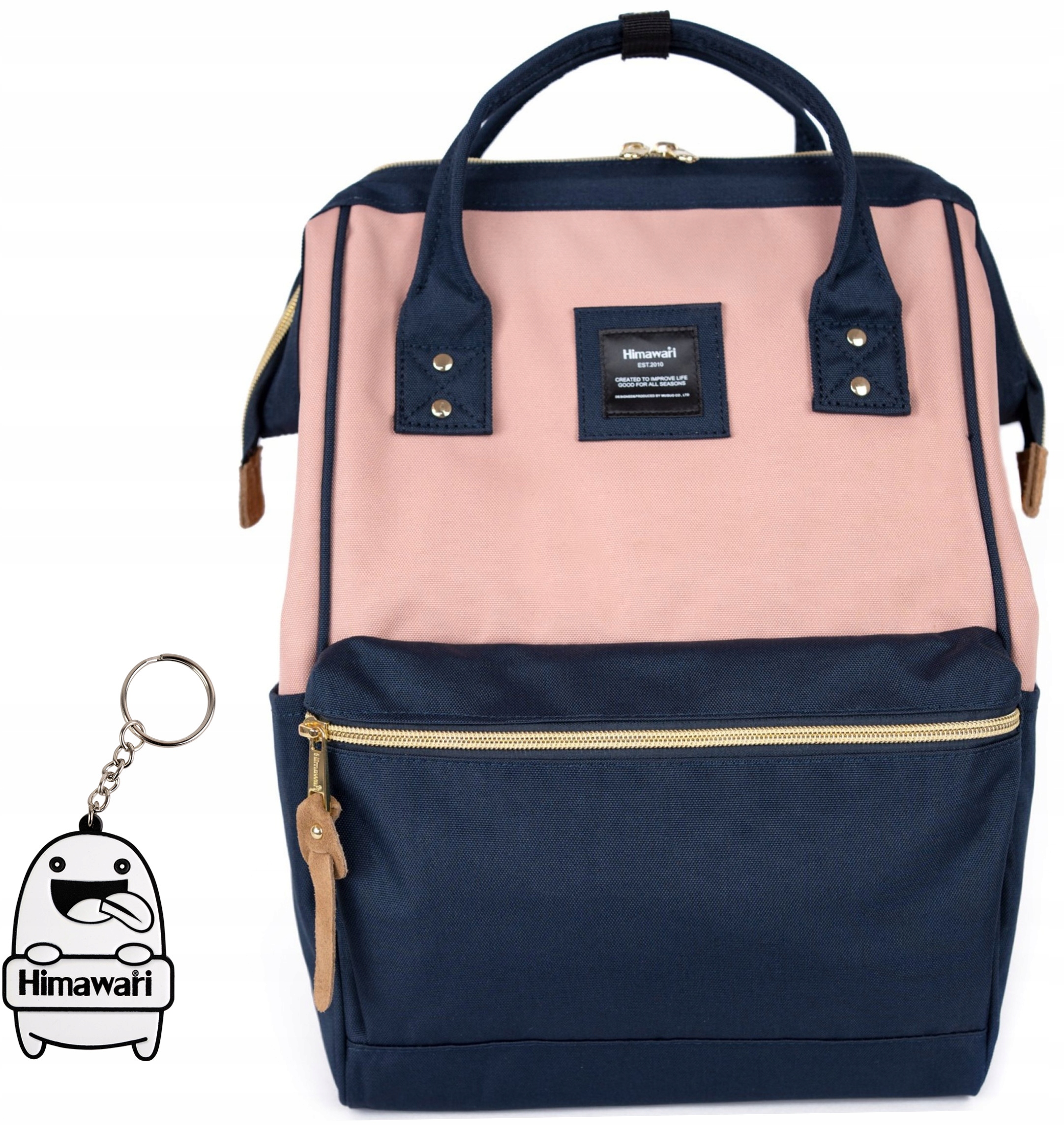 Batoh Himawari Dual M prostorný cestovní Usb, tmavě modrý