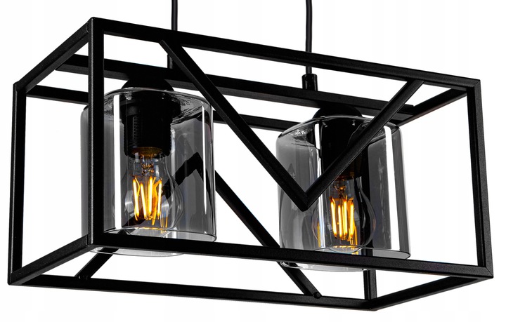 

Lampa Sufitowa Szklana Żyrandol Retro Loft Led