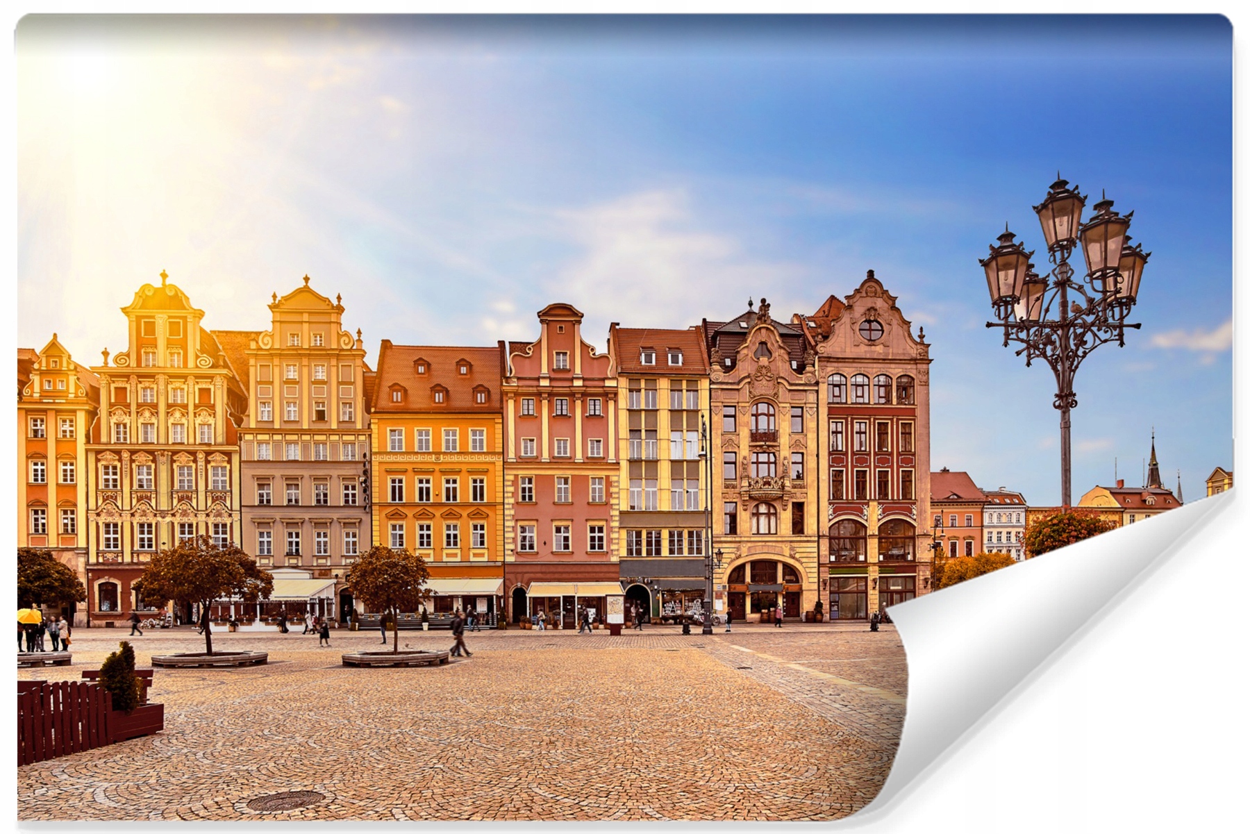 Fototapeta 3D Vratislav na trhu, náměstí do obývacího pokoje 135x90