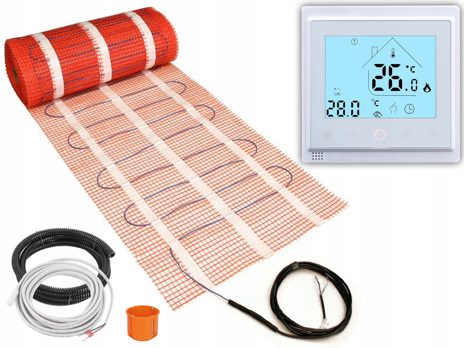 Podlahové vykurovanie Vykurovacia Podložka 2 m2 vykurovacia 170 Wm2 Ovládač Varmo