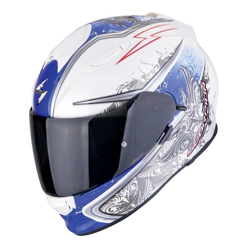 Motocyklová prilba Scorpion EXO-491 Run White/blue biela modrá Darčeky
