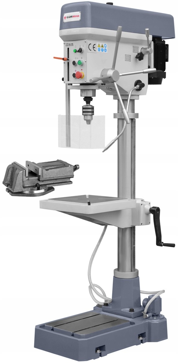 KOLUMNOWA WIERTARKA STOŁOWA 32mm CORMAK WS32GP + IMADŁO MASZYNOWE OBROTOWE