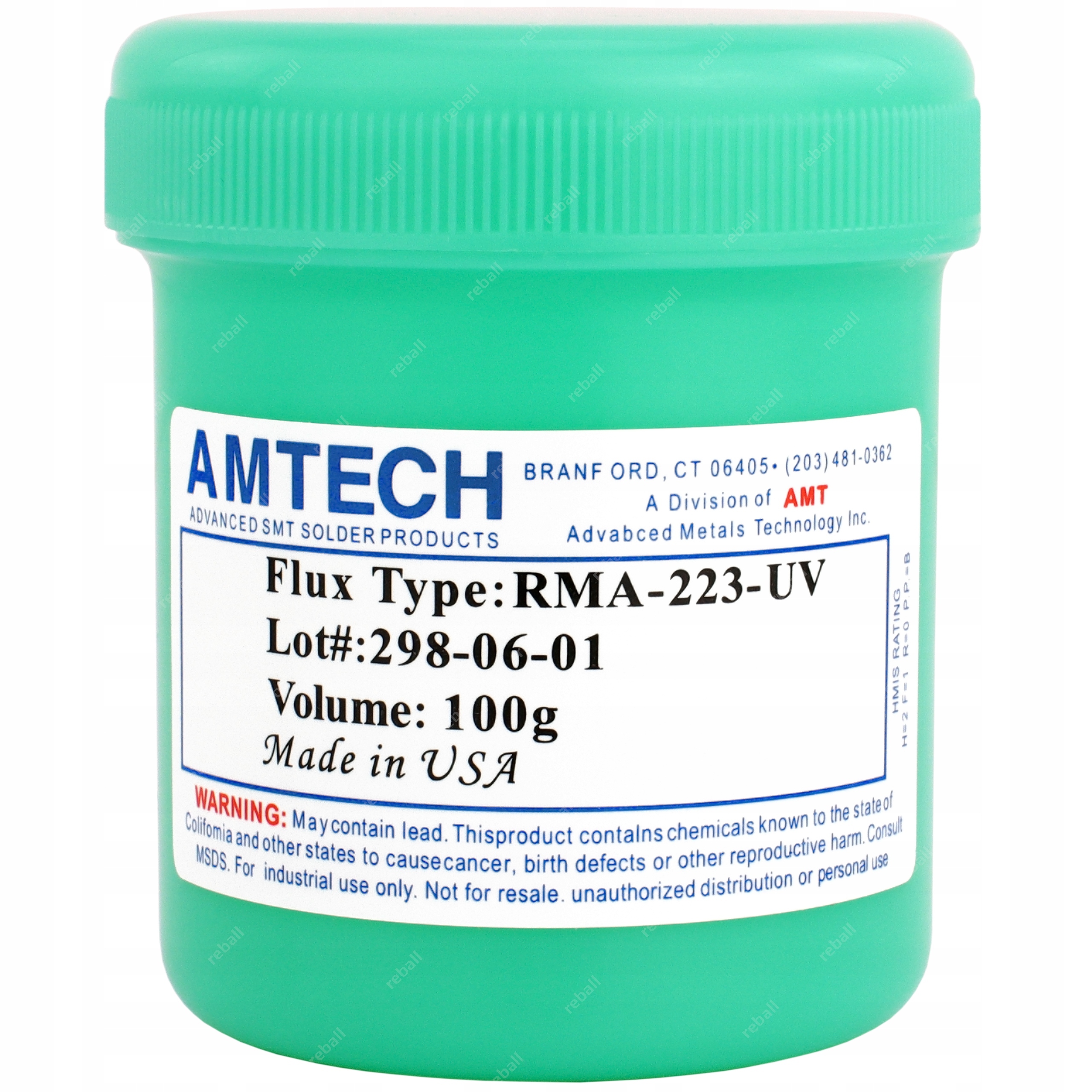 Flux Tavidlo Pájecí Pasta Pro Pájení Bga Smd Amtech RMA-223-UV 100 g