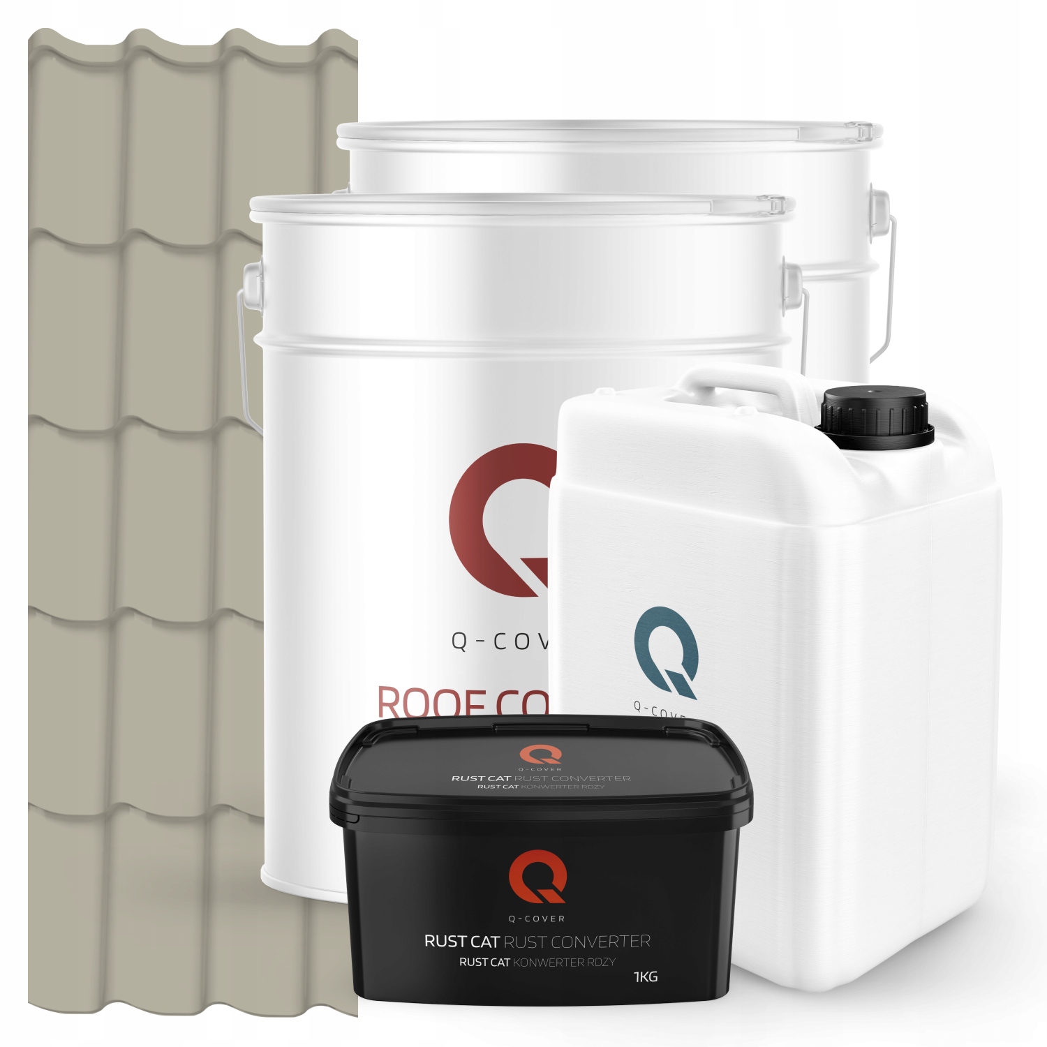 Farba Na Kovovú Strechu Set Šedá Béžová Ral 7032 74 m2 Lesk