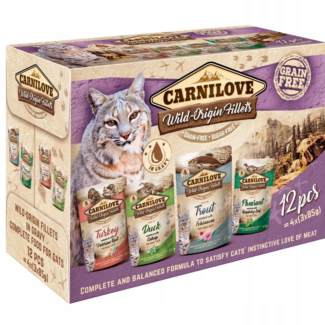 Levně Carnilove Cat Pouch Multipack 12 x 85 g
