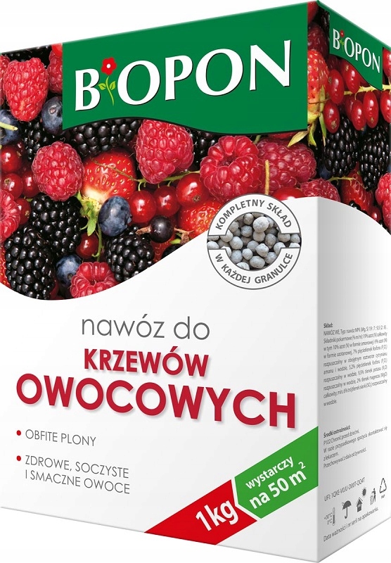 

Biopon nawóz granulowany do krzewów owocowych 1kg