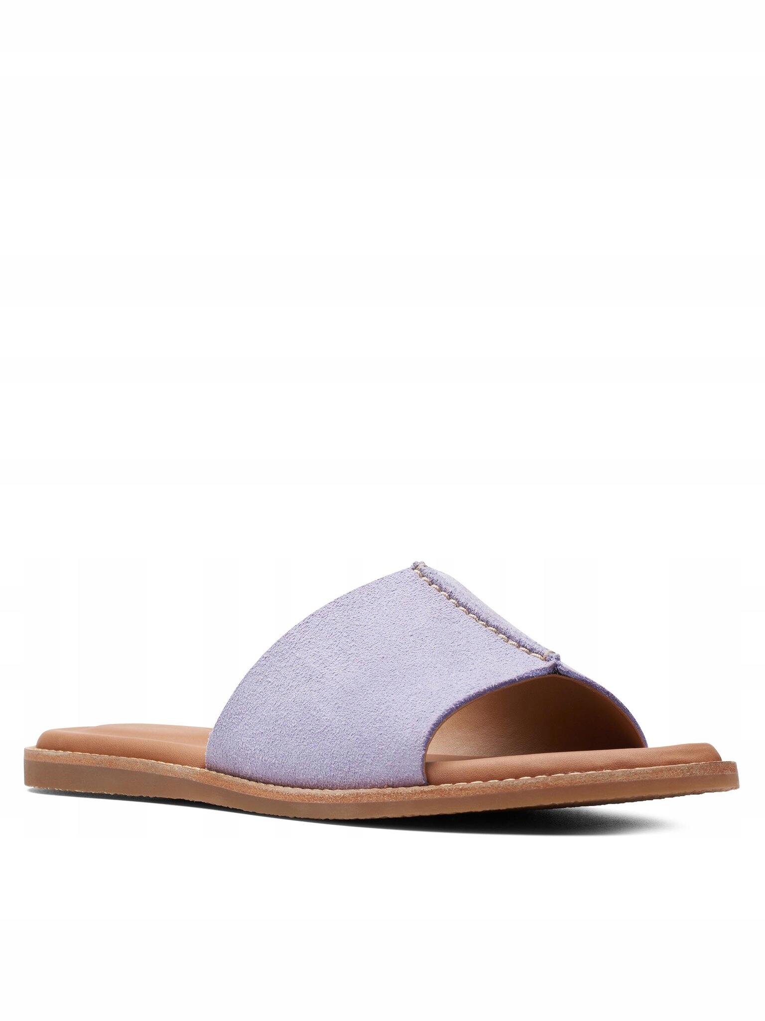Clarks Sandały Karsea Mule 26170606 Lilac Suede