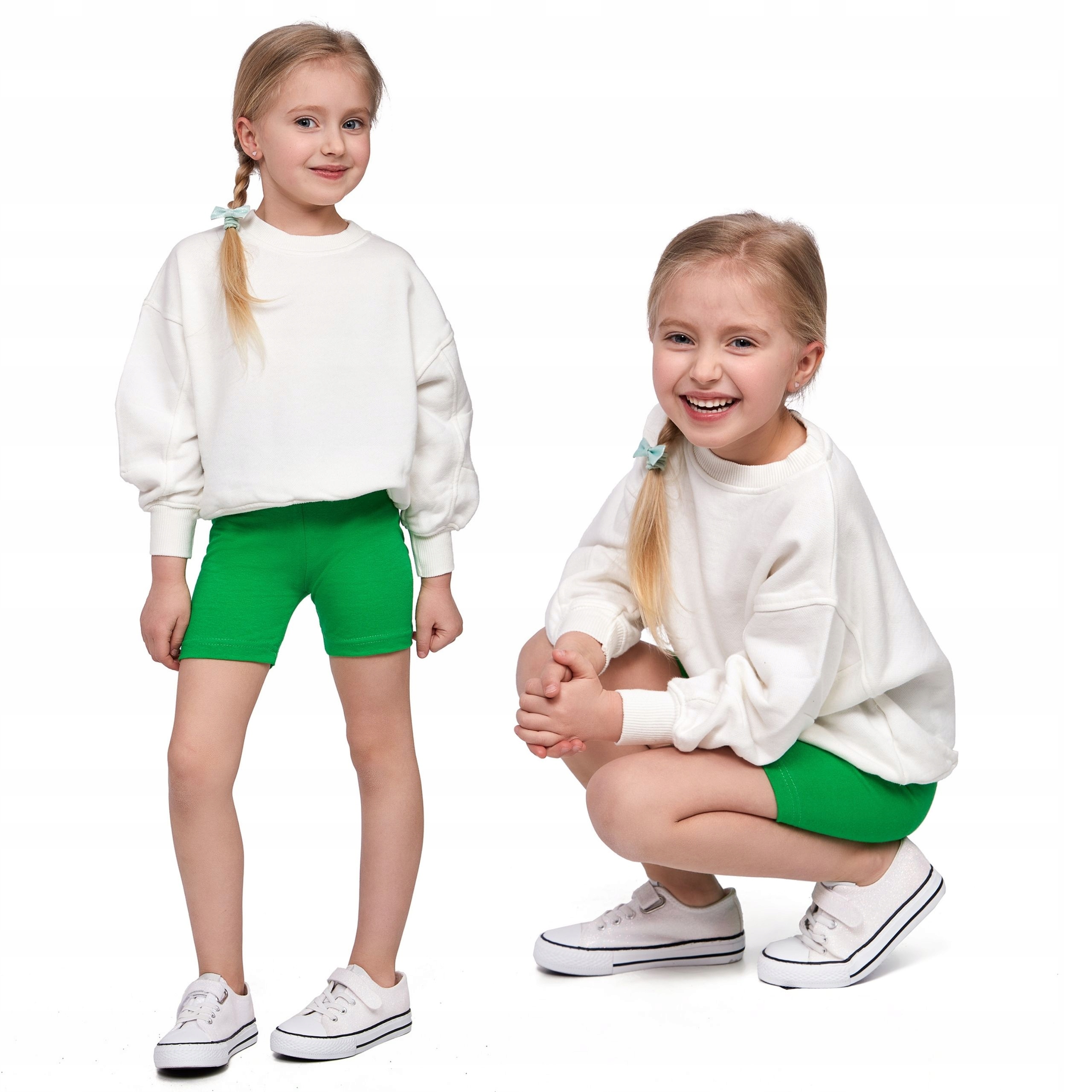

Dziecięce Legginsy 1/2 Kolarki Szorty Zielone 158