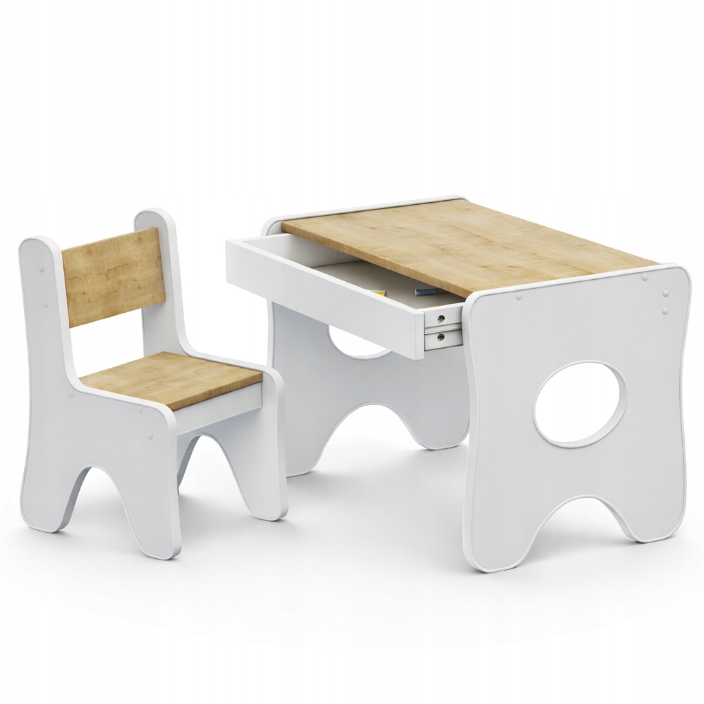 Stolek a židlička s zásuvkou Různé barvy