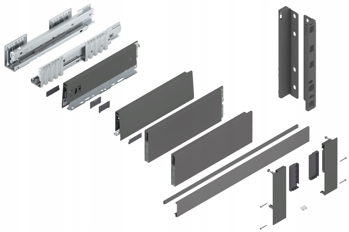 Blum Šuplík Merivobox 270 Vysoká E vnitřní Antr 40 kg