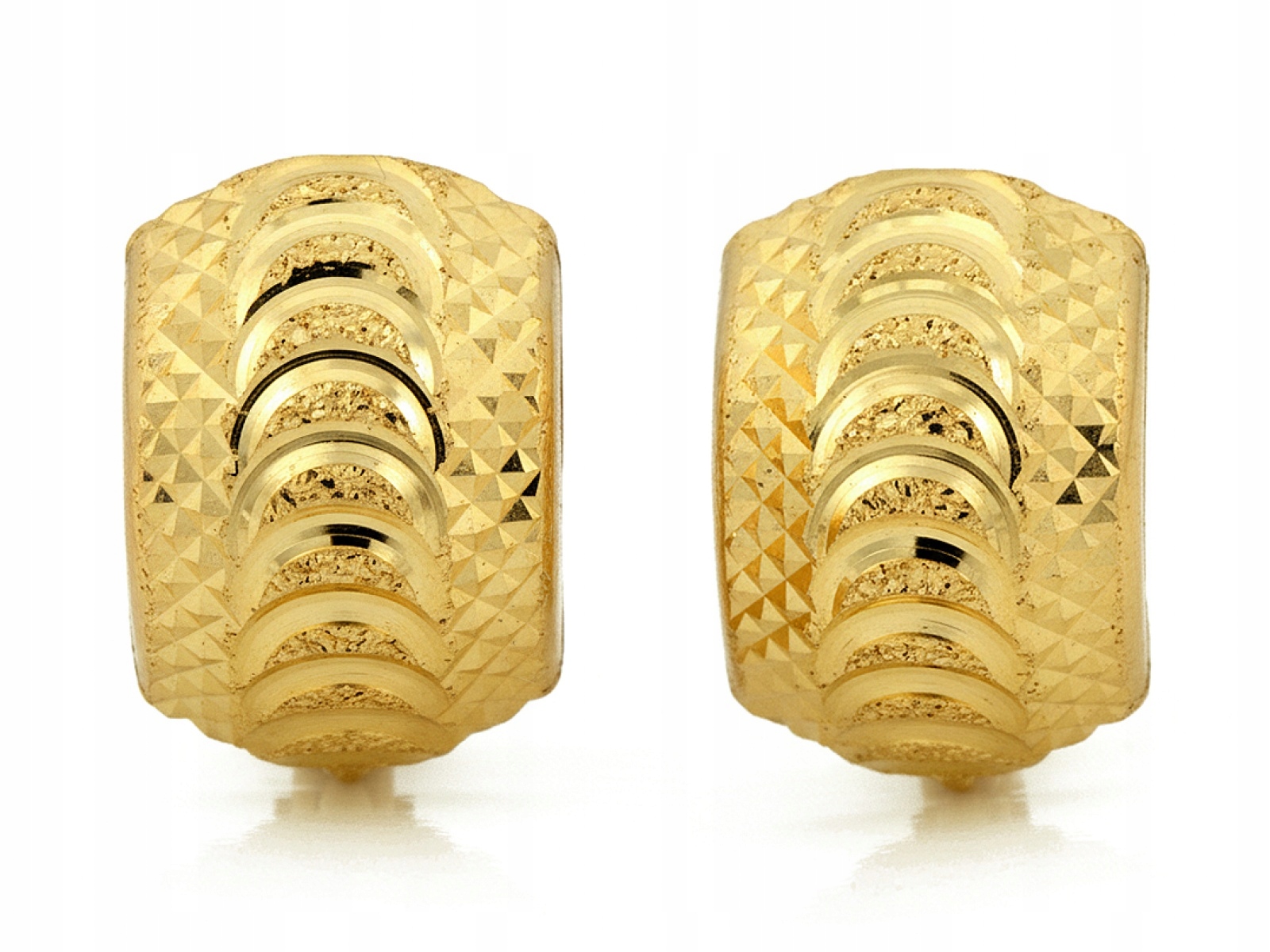 Dámské Náušnice Ze Zlata 585 na anglickém zapínání bez kamínků