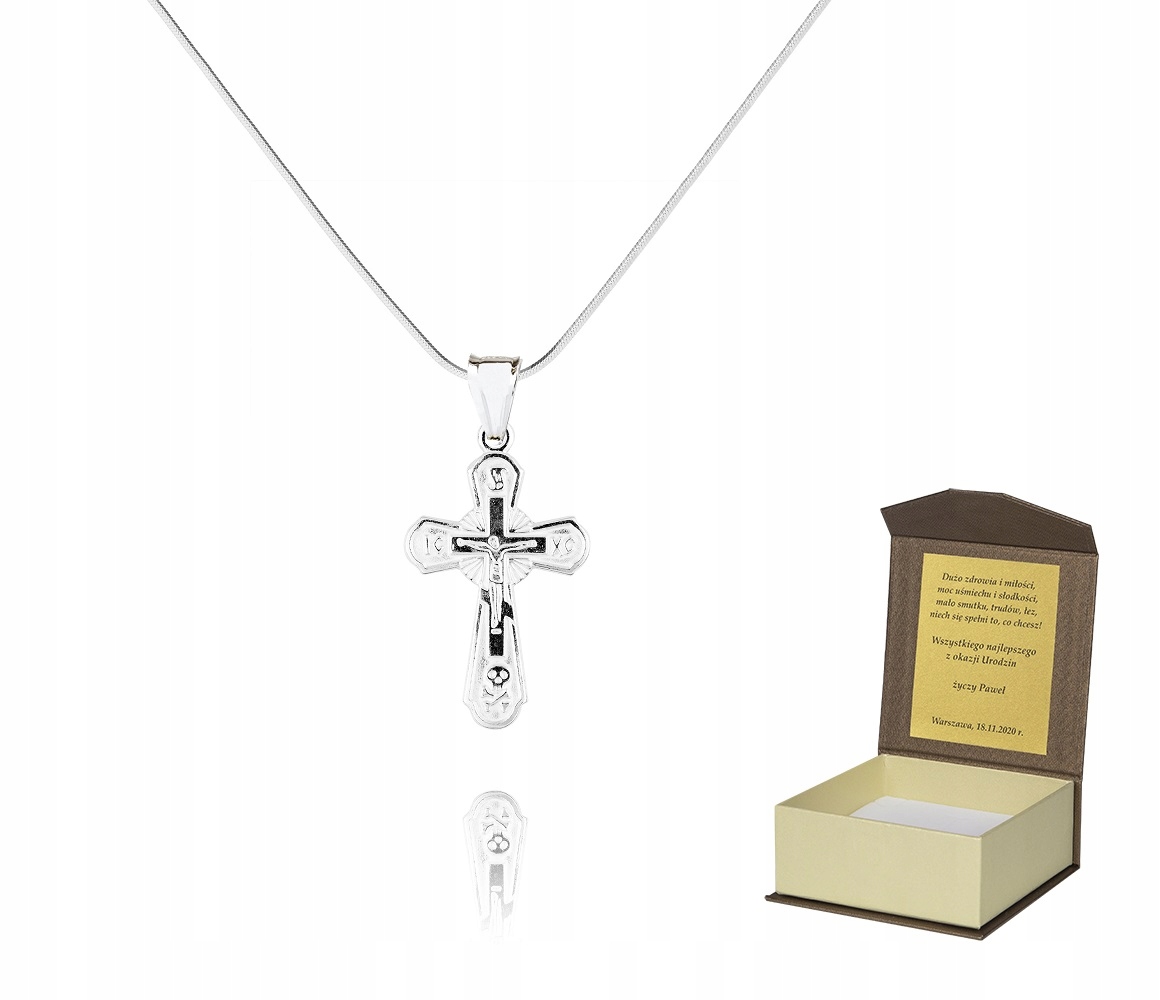 Stříbrný řetízek Pravoslavný Křížek 50 cm L2K25