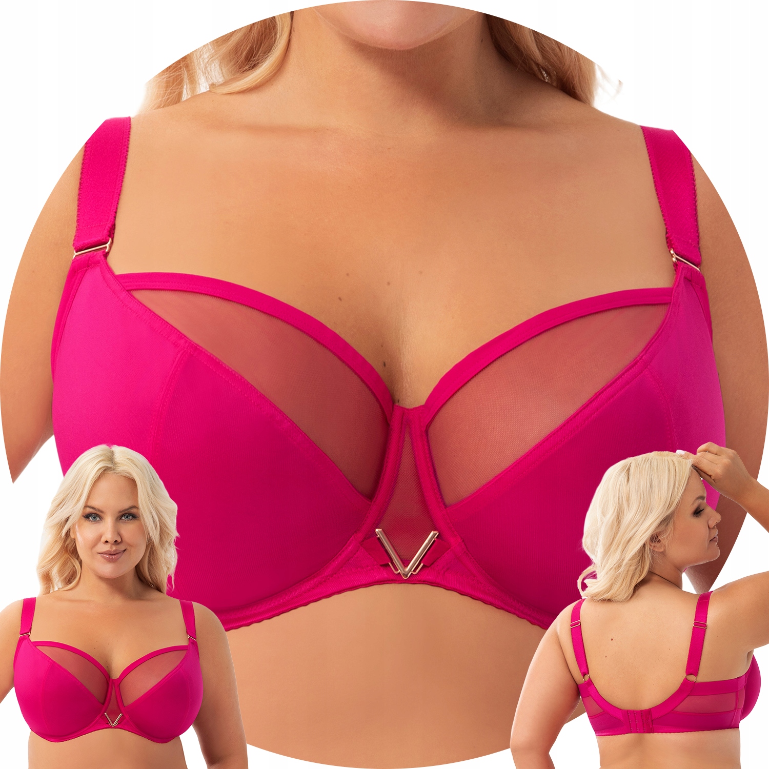 Podprsenka Měkká Soft Gorsenia K564/1 Vicky 70G fuchsiová růžová