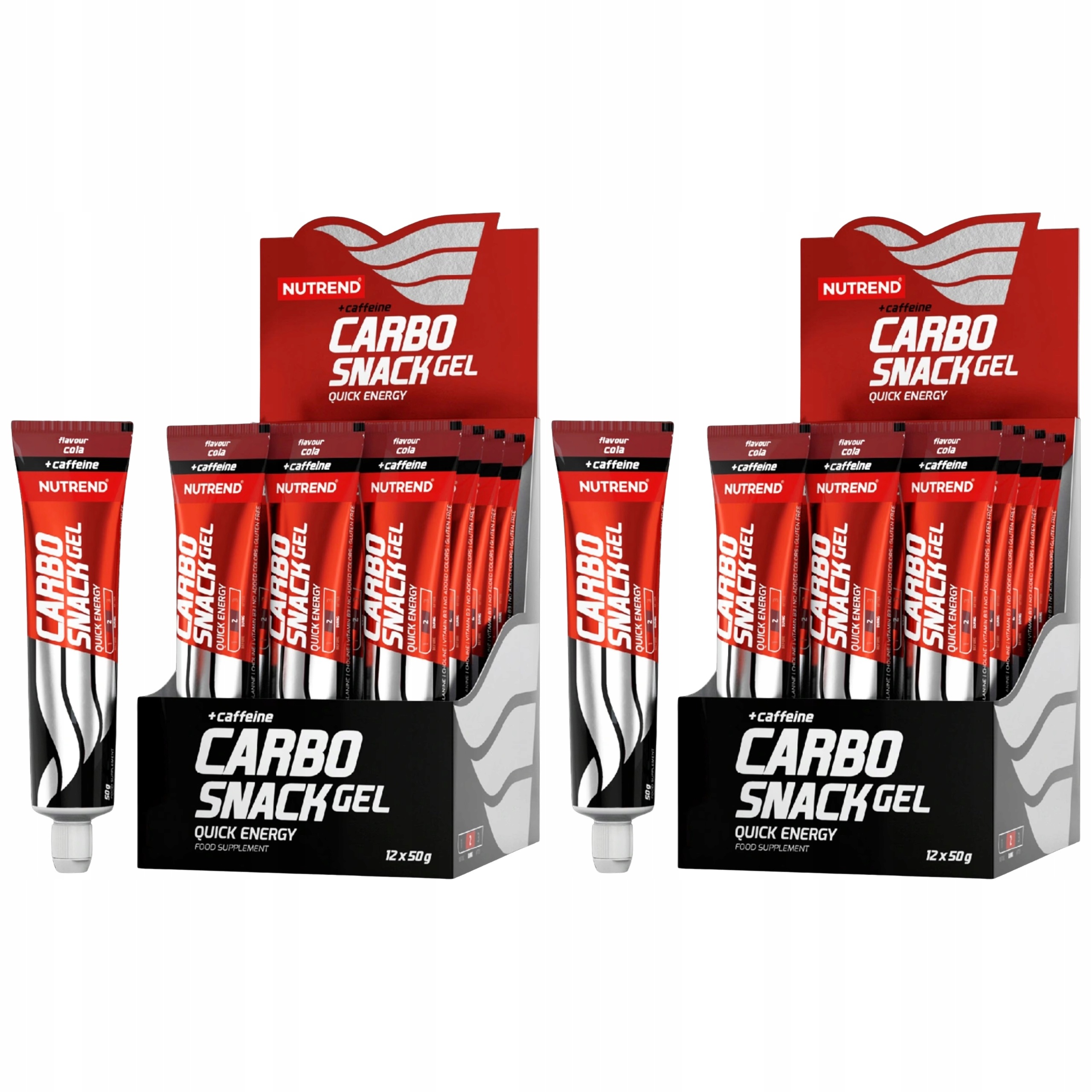 2x Energetický Gel Sacharidy Kofein Beta-alanin 12x50g Nutrend