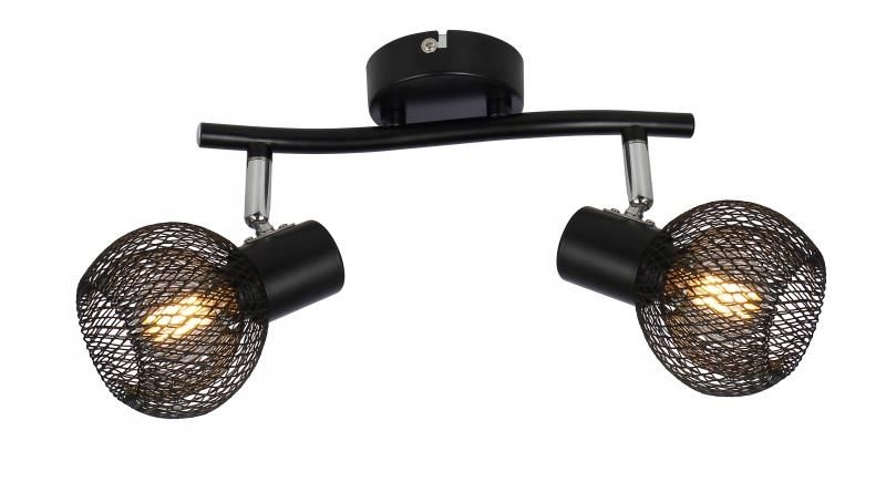 Stropní Svítidlo s černou kovovou síťkou do kuchyně nad pracovní desku stolek Loretto 40W