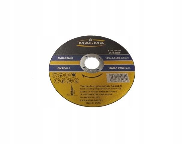 

Tarcza do cięcia stali metalu 125x1,0 Magma