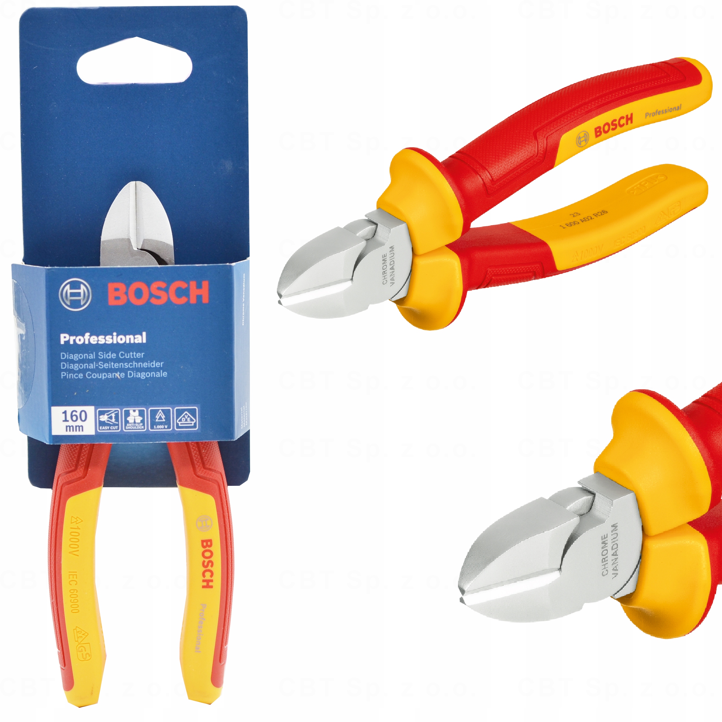 Štípací Kleště Boční 160 MM Izolované Vde 1000V Pro Boční Stříhání Chromované