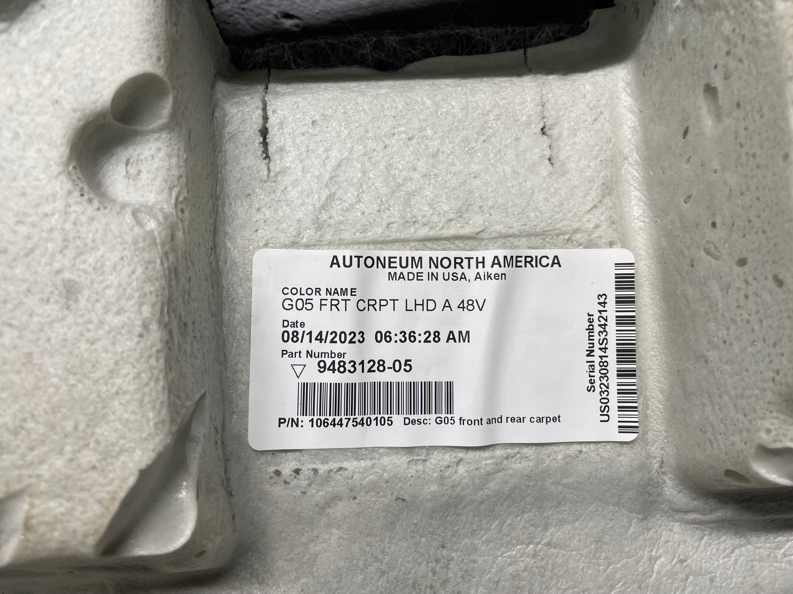 carpet front left + right m-packet BMW X5 G05 LCI IDEAL