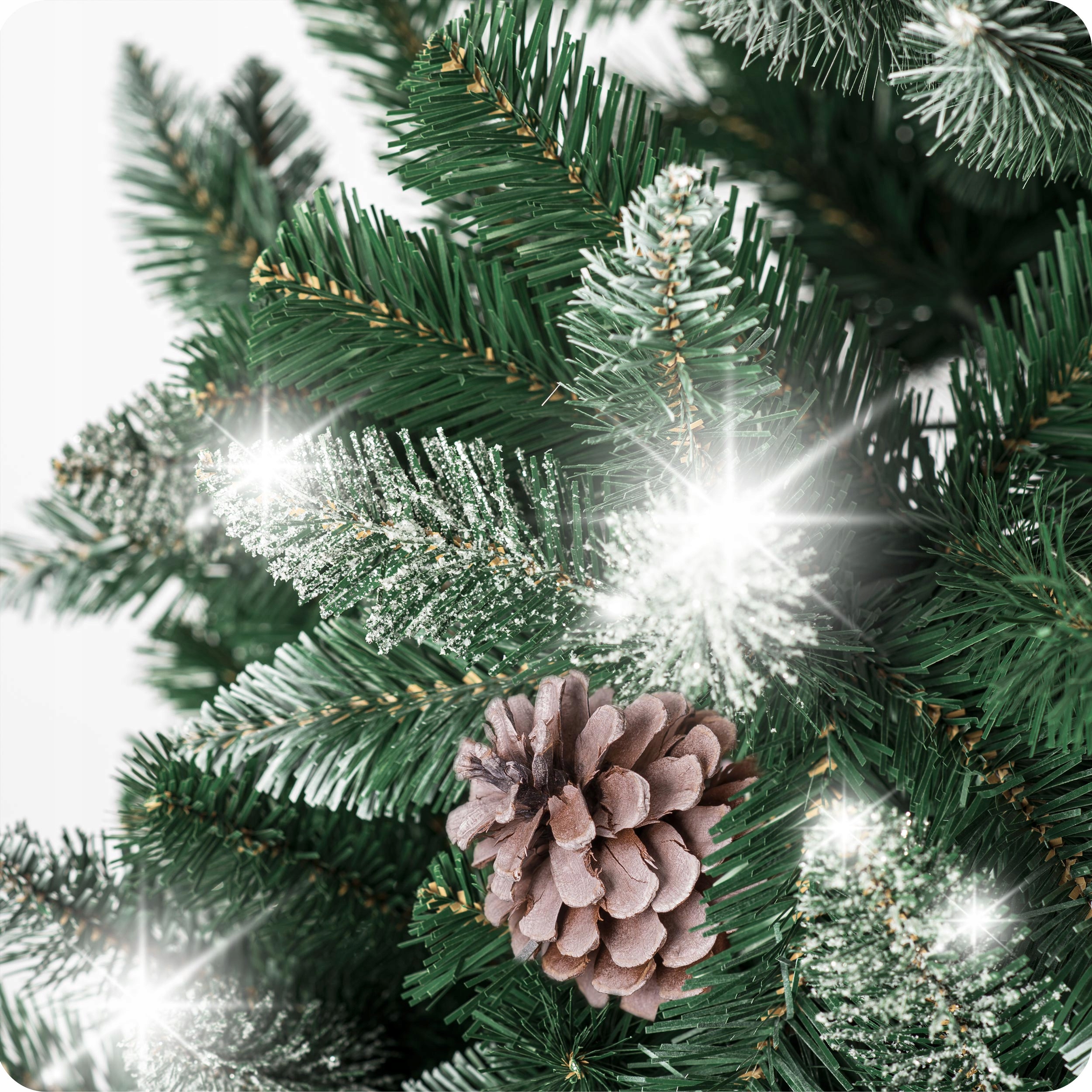 CHOINKA SZTUCZNA SOSNA DIAMENTOWA NA PNIU 180cm Wysokość 161 - 180 cm