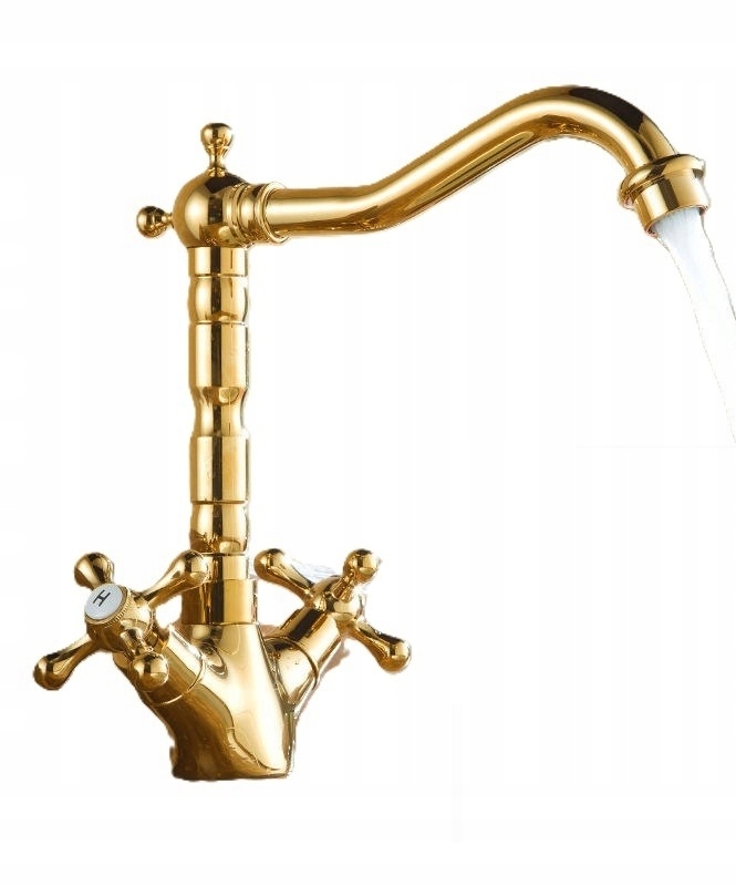 Umývadlová batéria Old Retro Gold