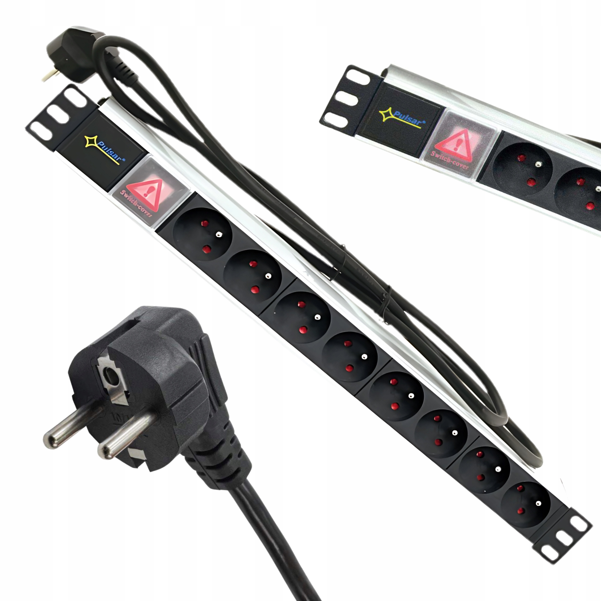 Listwa zasilająca Pulsar Ralz 230VAC 19' 8 gniazd