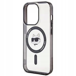Karl Lagerfeld IML Choupette MagSafe Pouzdro iPhone 15 Pro průhledné