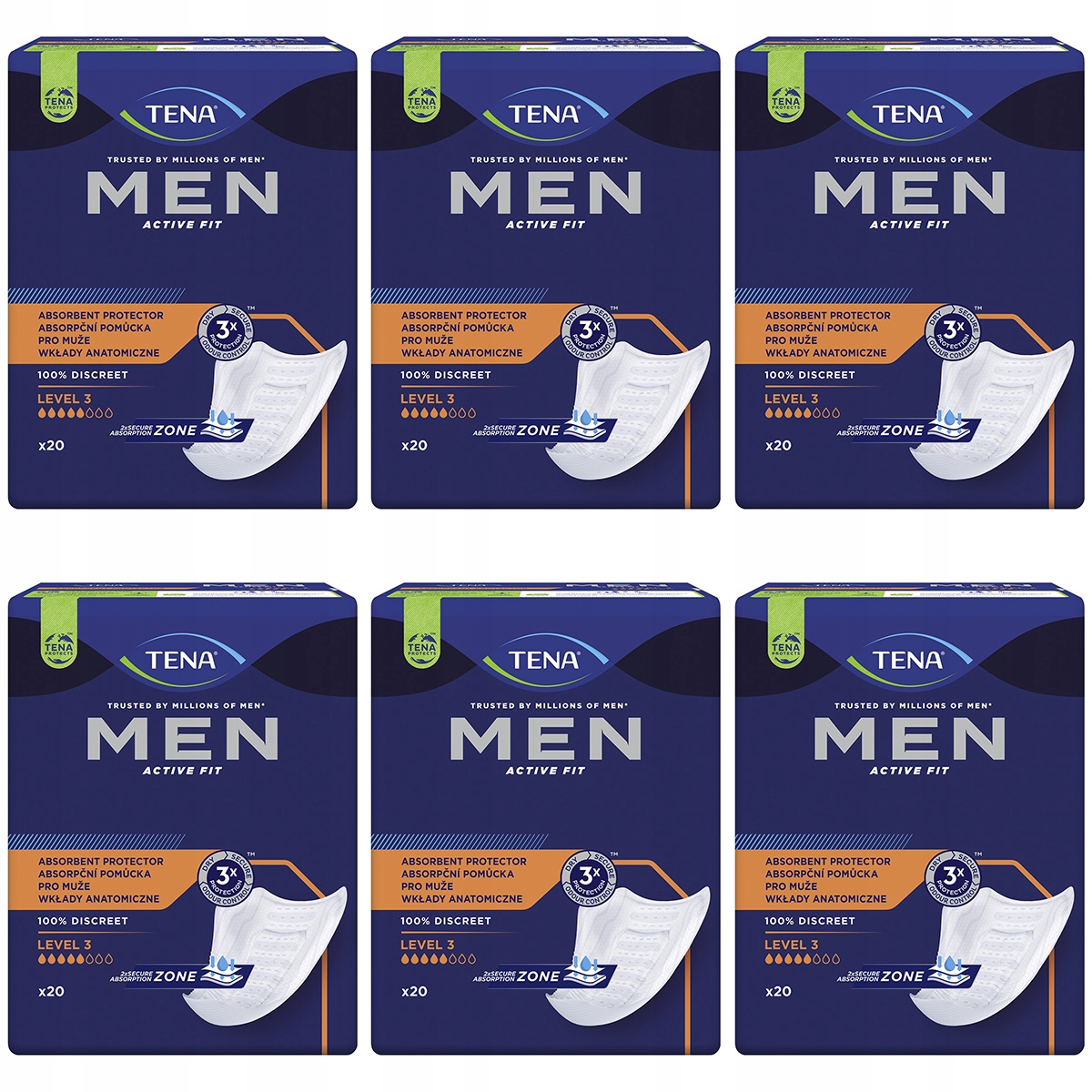 

Tena Men Level 3 6 opakowań po 20 sztuk