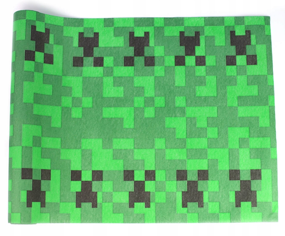 Bieżnik urodzinowy Piksele zielony 5 m Urodziny