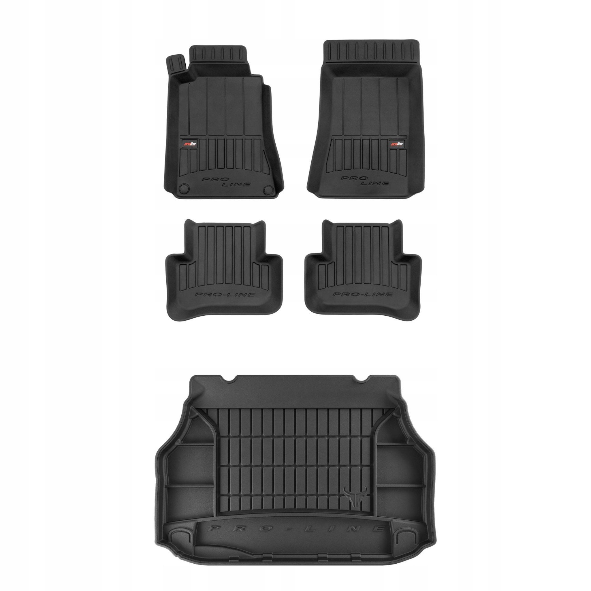 Sada gumových koberců a rohože pro Mercedes-Benz třídy C W203 2000-2007