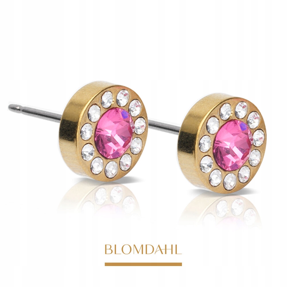 Hypoalergenní Náušnice Blomdahl Brilliance Halo Crystal/ Rose 8 mm