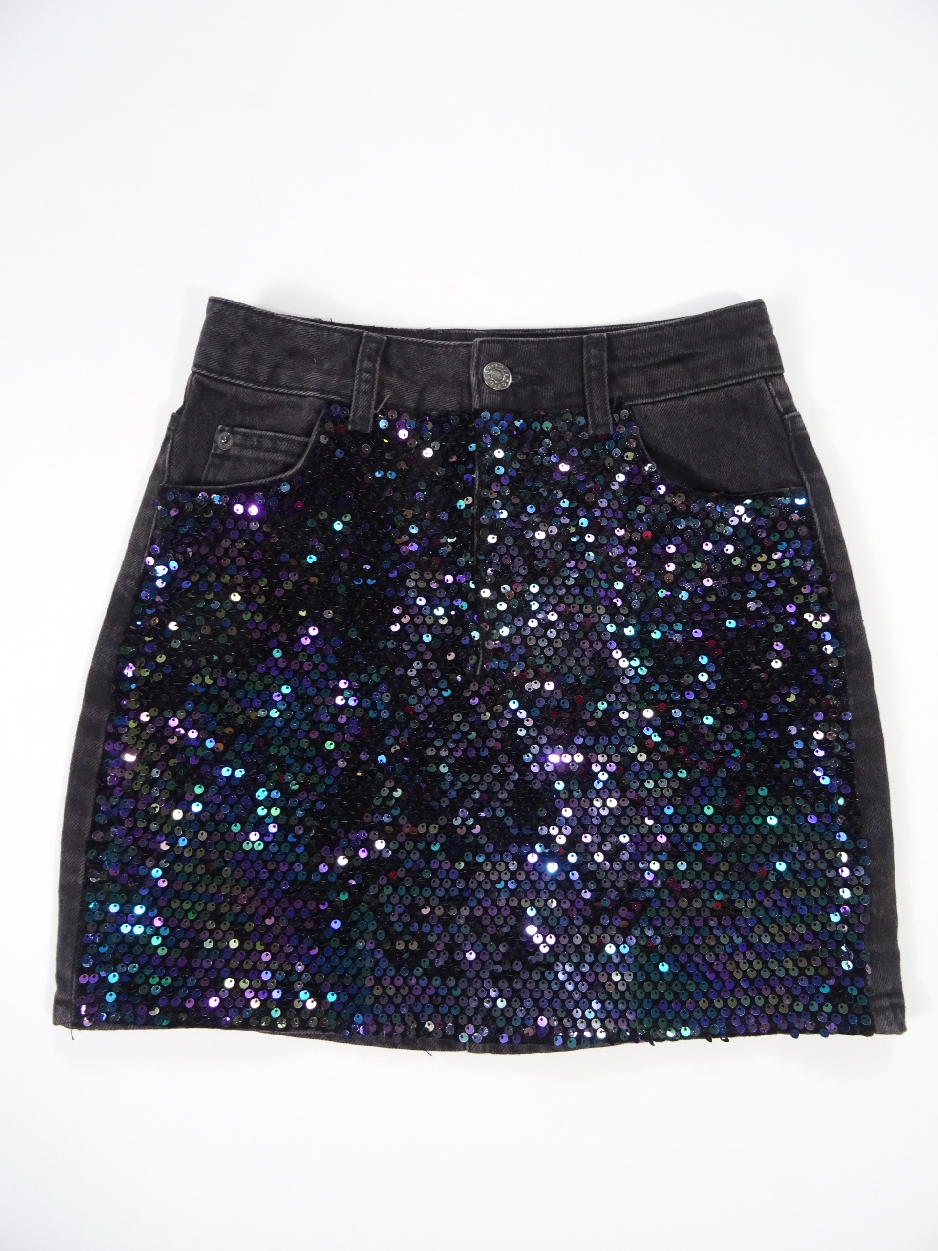 SPÓDNICA TOP SHOP 32/XXS Z CEKINAMI Rozmiar 32