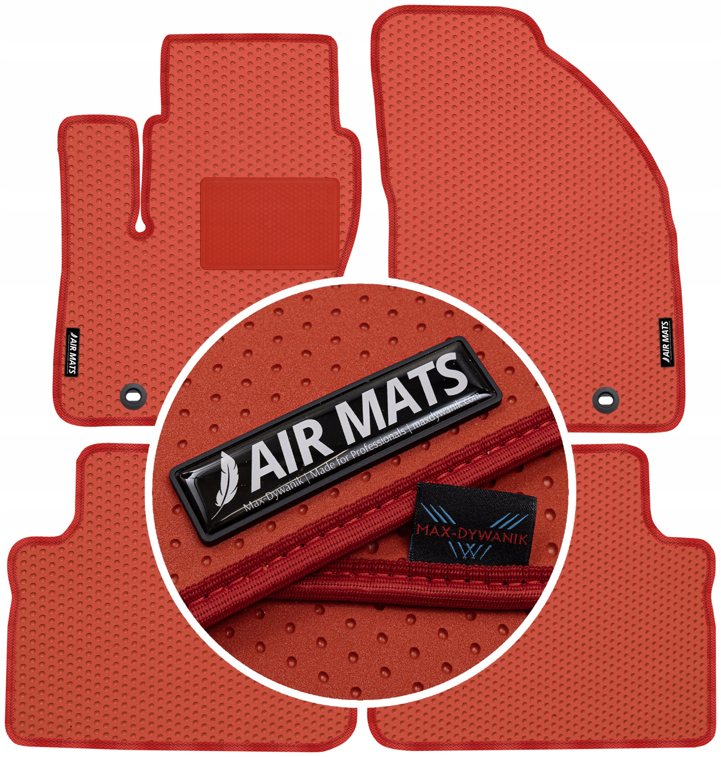 Ford C-Max I 2003-2010 Gumové rohože Air Mats Červené