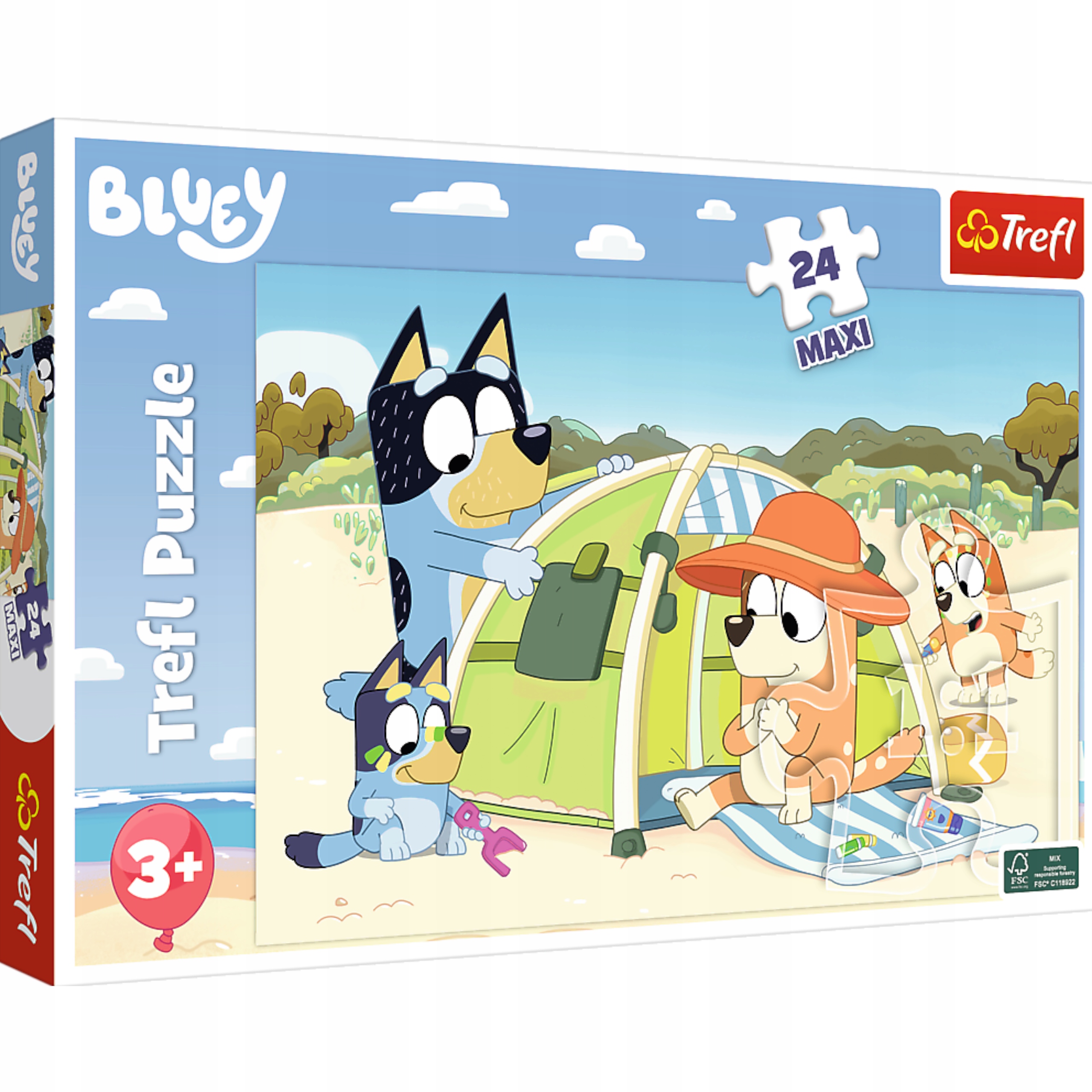 Puzzle Trefl 24 el. maxi Wspaniały dzień Bluey 14357